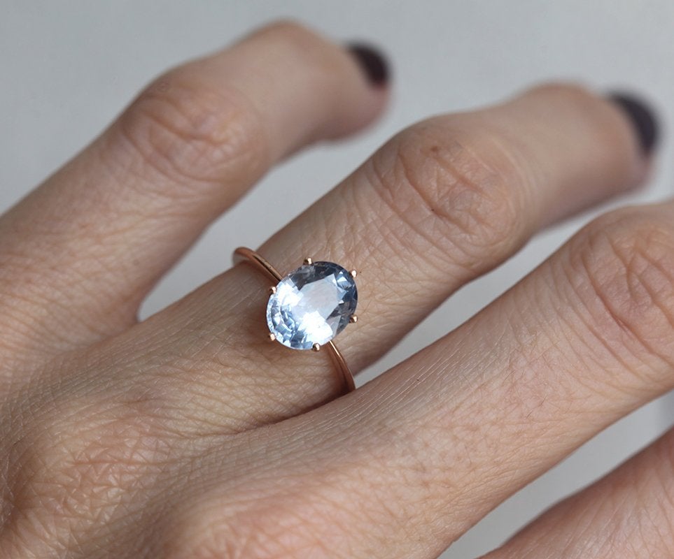 Jackie Lavender Sapphire Solitaire Ring | Capucinne