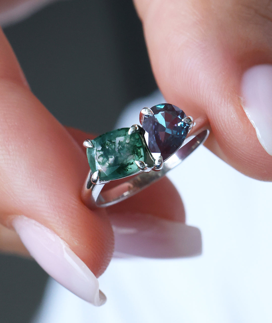 Anelli, pietra preziosa Moissanite Anelli, pietra preziosa Moissanite