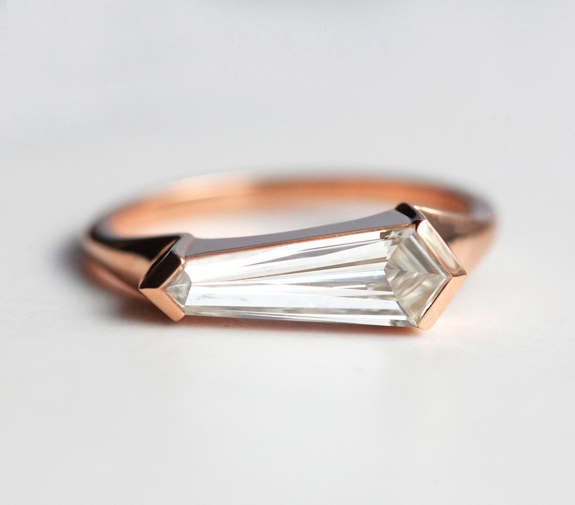 Gianna 1.1 ct Shield Lab Diamond Ring - Engagement Ring | Capucinne
