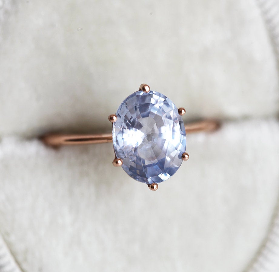 Jackie Lavender Sapphire Solitaire Ring | Capucinne