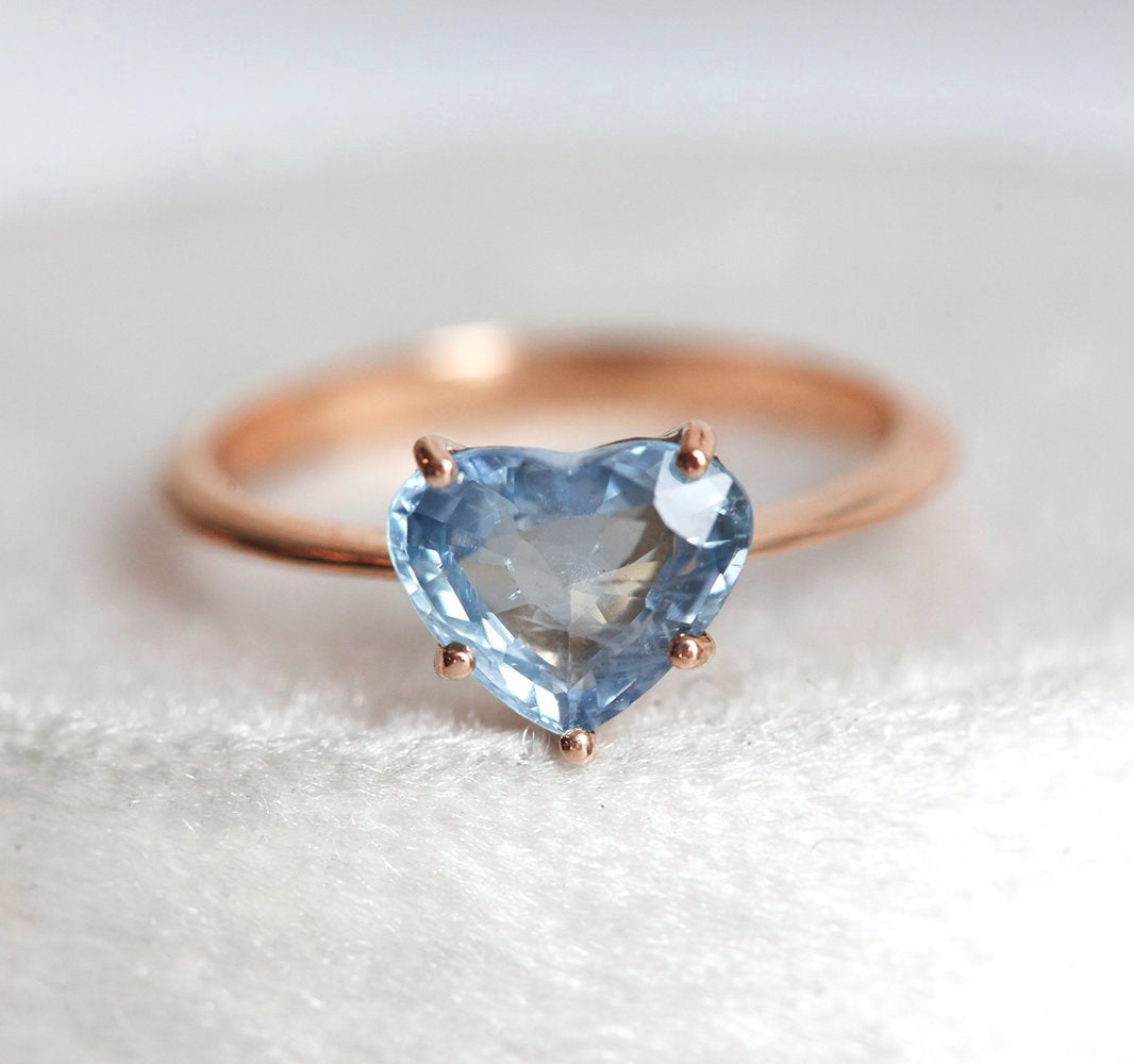Molly 1.5 ct Heart Sapphire Ring – Promise Ring | Capucinne