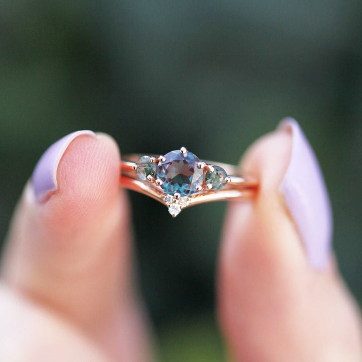 アクセサリー CTHY LUXURY MATERIAL ALL STONE RING Vania-0_8-ct-Lab-Alexandrite-2